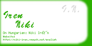 iren niki business card